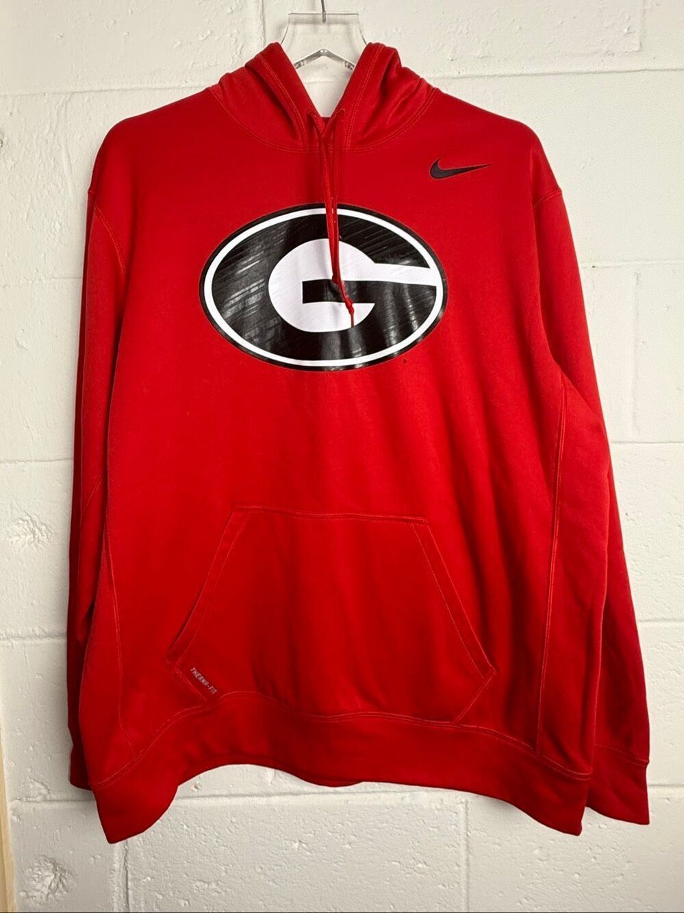 Nike Georgia Bulldogs Therma-FIT Hoodie Sweatshirt Men’s Large Red NCAA Football